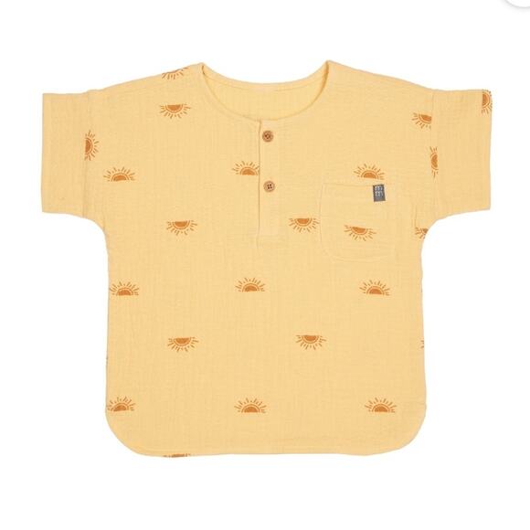 Modern Moments Other - Modern Moments by Gerber Toddler Boy Casual Gauze Henley Tee size 18 months